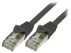 Patch cord F/UTP 5e negru 0,25m ecranat, Logilink