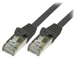 Patch Cord F/UTP Cat 5e Ecranat Negru 0.5m, Logilink