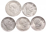 ITALIA - LOT 5 PIESE - 50 CENTESIMI &amp; 1 LIRA - VITTORIO EMANUELE III (1900-1943), Europa