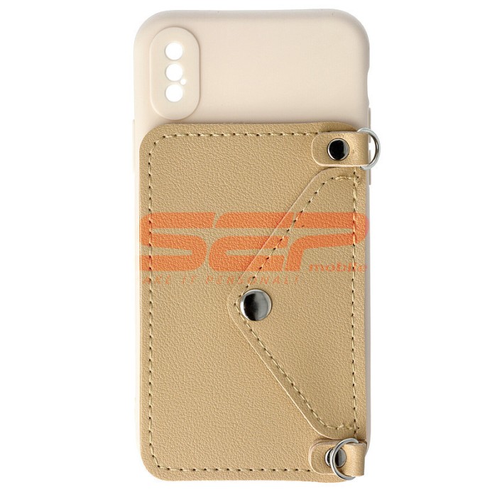Toc TPU Crossbody Wallet Apple iPhone XS BEIGE