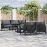VidaXL Set de canapele pentru grădină 6 pcs Antracit Oțel &amp; țesătură 3378955