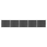 Cumpara ieftin Set panouri gard, 872x146 cm, gri, WPC