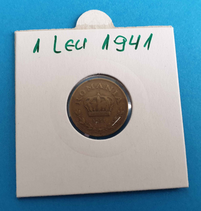 1 Leu 1941 moneda Romania Regat - piesa in stare buna