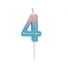 Lumanare tort cifra 4, Neon 44 x 28 x 12 mm, Godan