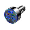Incarcator auto, 6 porturi, 2 x Type C, 4 x USB, incarcare rapida, negru, Dactylion