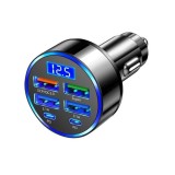 Cumpara ieftin Incarcator auto, 6 porturi, 2 x Type C, 4 x USB, incarcare rapida, negru, Dactylion