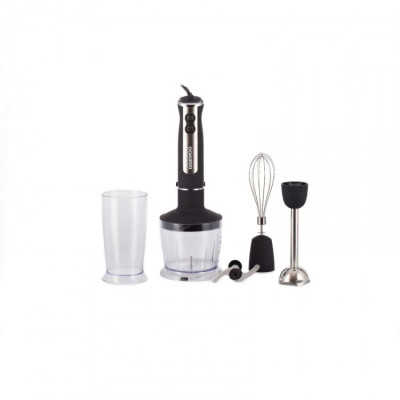 Blender vertical Daewoo DHB75, putere 900 W, 6 viteze, functie Puls, tocator 500 ml, tel, vas gradat, negru/inox foto