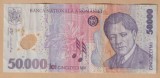 (2) BANCNOTA ROMANIA - 50.000 LEI 2001, POLYMER, PORTRET GEORGE ENESCU