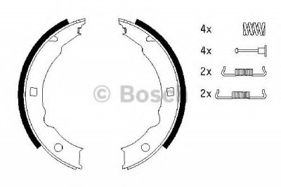 Set saboti frana, frana de mana PEUGEOT 607 (9D, 9U) (2000 - 2016) BOSCH 0 986 487 579 foto