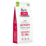 Brit Care Sustainable Activity, XS-XL, Pui și Insecte, hrană uscată c&acirc;ini, activitate intensă, sistem articular, 12kg