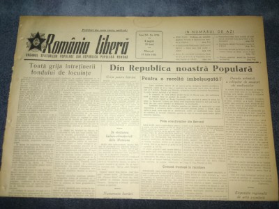 ZIARUL ROMANIA LIBERA 15 IULIE 1953 foto