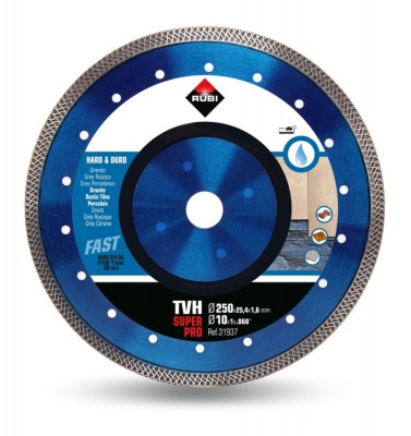 Disc diamantat pt. materiale foarte dure 250mm, TVH 250 SuperPro - RUBI-31937 foto