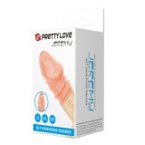Manson Penis Pretty Love Jeremy TPR, Prelungitor Reutilizabil, Diametru 2.5-3.6cm, Natural