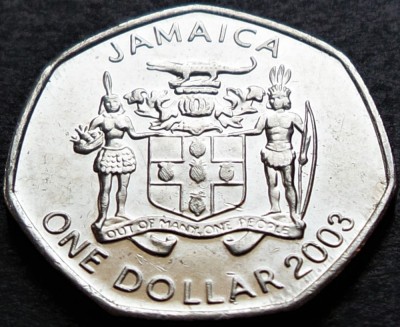 Moneda exotica 1 DOLAR / DOLLAR - JAMAICA, anul 2003 * cod 3992 foto