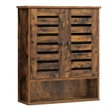 Dulap baie, suspendat, pal, 3 rafturi, 2 usi, maro rustic, 60x20x70 cm, Artool