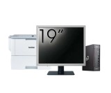 Pachet Calculator Second Hand Fujitsu Esprimo Q958 Mini PC, Intel Core i5-8400 2.80 - 4.00GHz, 8GB DDR4, 256GB SSD + Monitor 19&amp;quot; + Imprimanta Bro