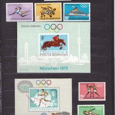 1972 LP 787 LP 788 LP 789 PREOLIMPIADA MUNCHEN SERIE+ COLITA NEDANTELATA MNH