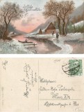 ~Austria, Carte postala, felicitare de Craciun, 1910