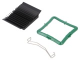 Radiator extrudat cu aripioare BGA negru 40mm x 40mm