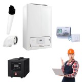 Pachet centrala termica pe gaz Immergas Victrix Tera 24 28 cu stabilizator tensiune si termostat ambient fara fir