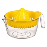 Storcător Citrice, Model 600ml, M&acirc;ner, Plastic, Culoare Transparent, Galben, Capacitate 0,6L, Oem