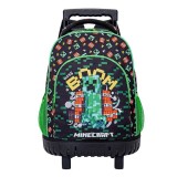 Ghiozdan Minecraft Explos tip troller pentru scoala cu 3 compartimente,35x22x45cm