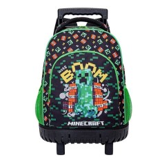Ghiozdan Minecraft Explos tip troller pentru scoala cu 3 compartimente,35x22x45cm