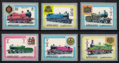 AJMAN 1970 - Locomotive / serie completa MNH foto