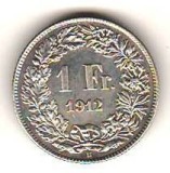 SV * Elvetia Lot 2 x 1 FRANC 1912 AUNC+ si 1914 AUNC