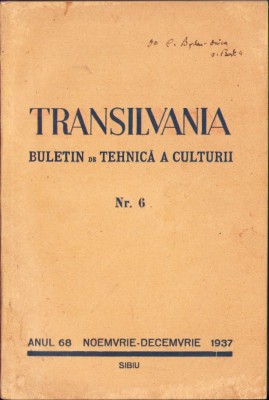 C5500N Transilvania 6/1937 exemplar Constanța Bogdan-Duică foto