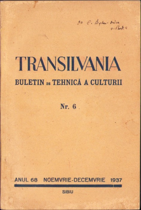 C5500N Transilvania 6/1937 exemplar Constanța Bogdan-Duică