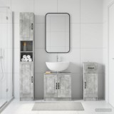 Cumpara ieftin Set de cabinet pentru baie cu 3 piese UTRECHT Gri Beton