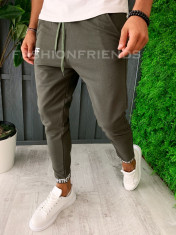 Pantaloni de trening pentru barbati - slim fit - kaki - a6053 foto