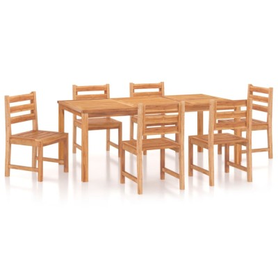 Set mobilier de gradina, 7 piese, lemn masiv de tec foto