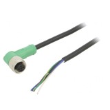 Cablu de Conectare M12 5P 5m &icirc;n Unghi PVC 60VAC 4A