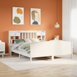 Cumpara ieftin Pat cu bibliotecă fără saltea, 180x200 cm, lemn masiv de pin