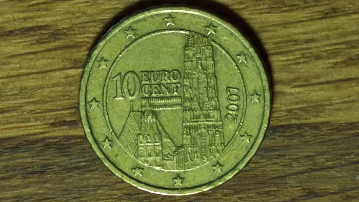 Austria - moneda de colectie - 10 euro cent 2007 - Catedrala Sfantul Stefan