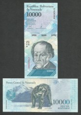 VENEZUELA 10000 10.000 BOLIVARES 13.12. 2017 UNC [1] P-98b , necirculata foto