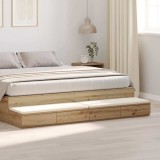 vidaXL Sertare pentru pat stejar artizanal 200 x 36.5 x 16.5 cm