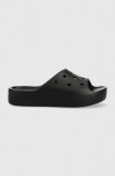 Cumpara ieftin Crocs papuci Classic Platform Slide femei, culoarea negru, cu platformă 208180