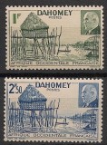 Colonii, Dahomey, 2 serii, 1941-44, locuinte bastinasi, supratipar, 2 poze, MNH
