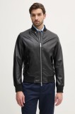 Sisley geacă bomber bărbați, culoarea negru, de tranziție, 2G7YSN03Q