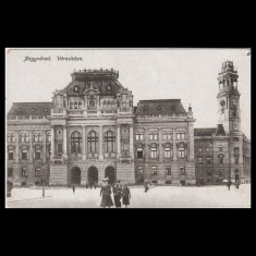 Carte poștală veche Oradea &ndash; Primaria &ndash; 1917