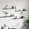 VidaXL Raft pentru cărți 4 pcs Negru 100 x 10 x 1.5 cm Lemn compozit 875065
