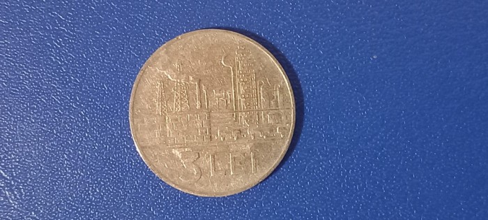 Romania -Moneda 3 lei RSR 1966
