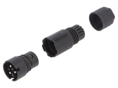 Mufă Circulară RST 3-Pin Argintată 8A 250V foto