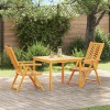VidaXL Set de masă pentru grădină 3 pcs Maro 90 x 90 x 74 cm 3154121