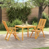 Cumpara ieftin Set de masă pentru grădină 3 pcs Maro 90 x 90 x 74 cm