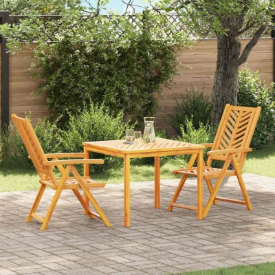 vidaXL Set de masă pentru grădină 3 pcs Maro 90 x 90 x 74 cm 3154121 foto