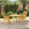 vidaXL Set de masă pentru grădină 3 pcs Maro 90 x 90 x 74 cm 3154121